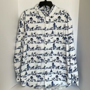 Lands’ End long sleeve  button down traditional fit shirt  Men’s size XL